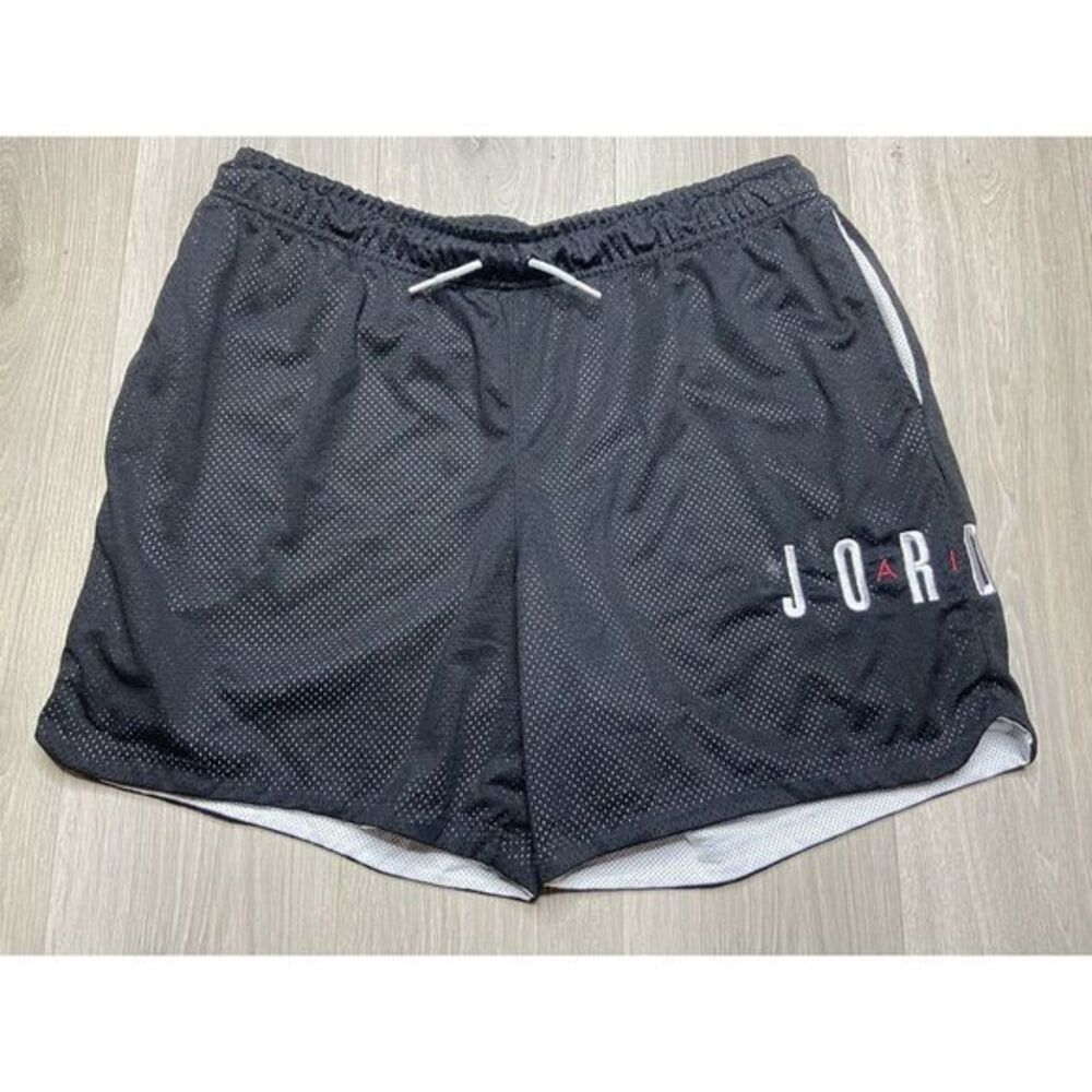 Nike Air‎ Jordan Shorts Men 2XL Black Jumpman Mesh Basketball Spellout DV7742